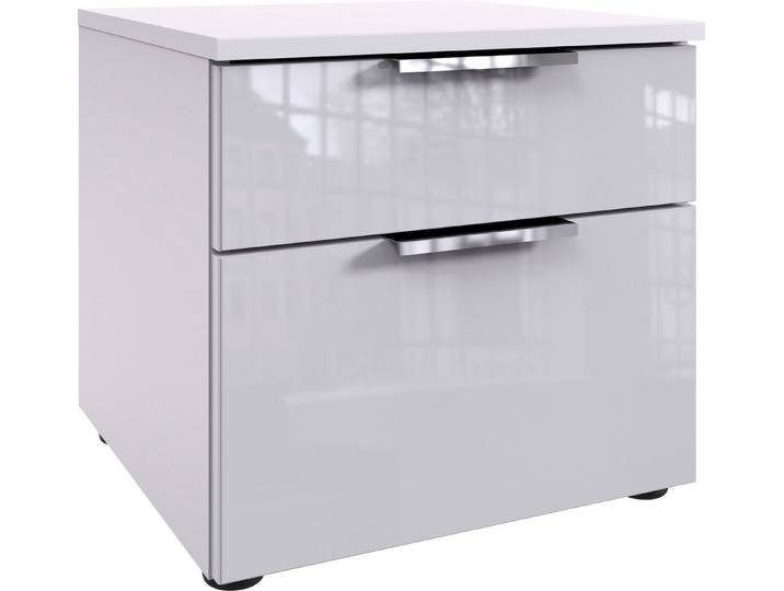 Wimex Nachtkommode Level36 C by fresh to go, Nachttisch mit Glaselementen auf der Front, soft-close Funktion