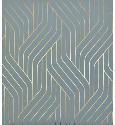 Antonina Vella Ebb & Flow Blue & Gold Wallpaper