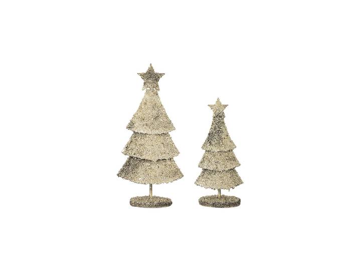Arbre déco lot de 2 en fer doré Radha