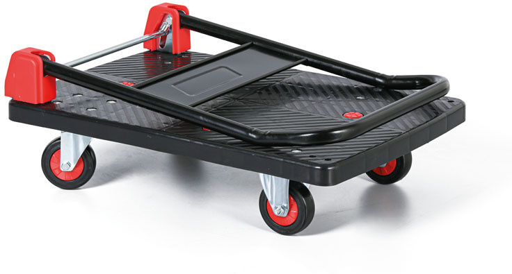 B2B Partner Plattformwagen mit Klappgriff, 150 kg, 655x480 mm