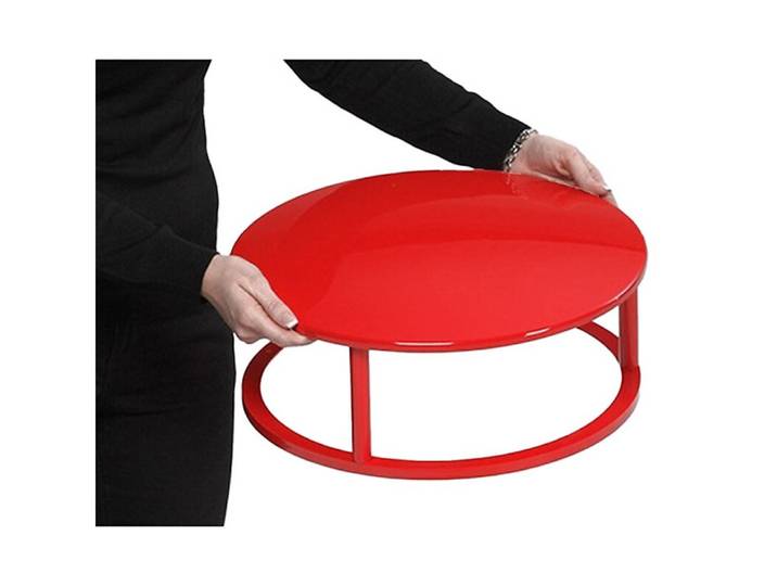 PROREGAL® Aschenbecher Dach für klassischen Standascher 21x46x46cm Kunststoff Rot