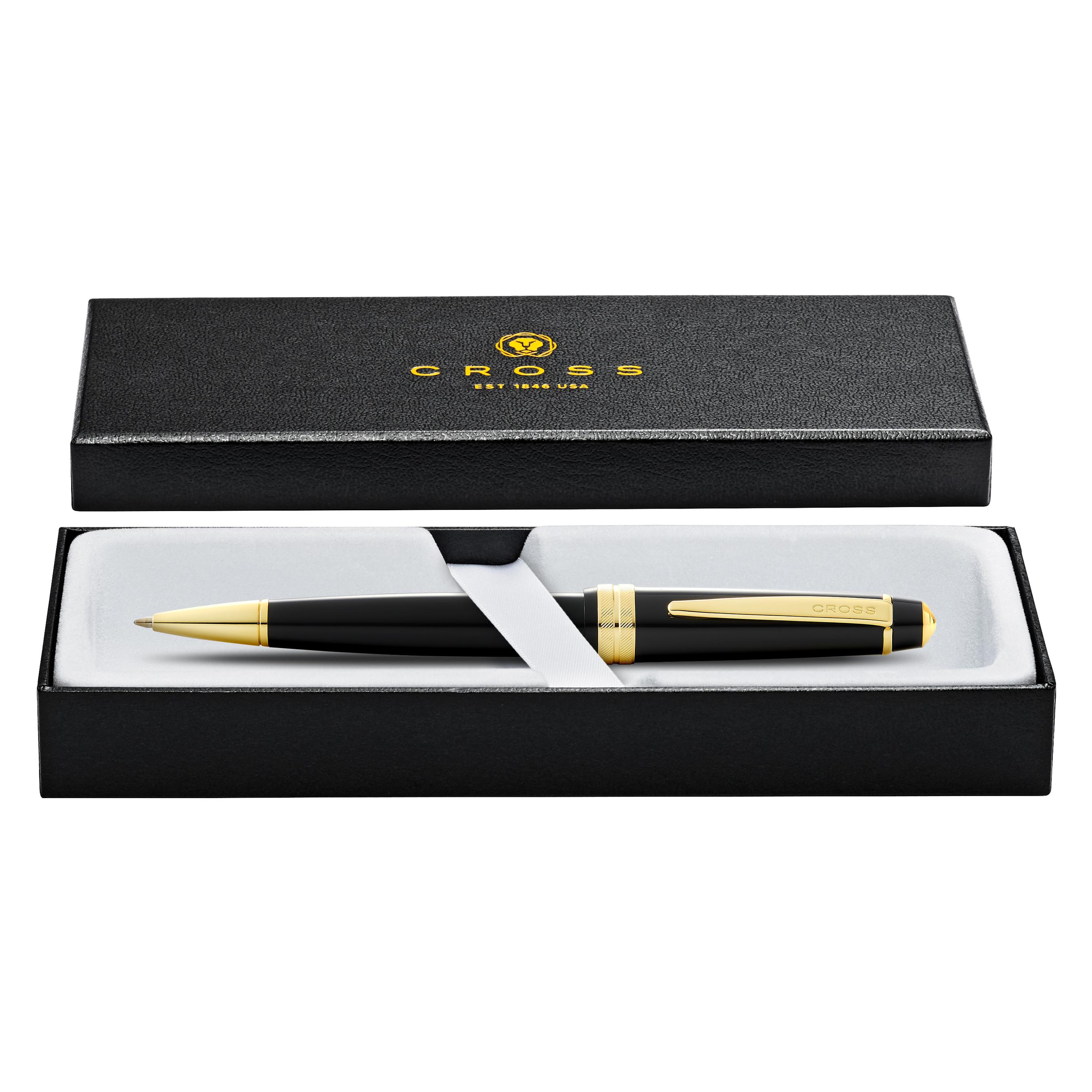 Cross Kugelschreiber Bailey light Schwarz, Goldbeschläge in Geschenkbox (1x) (AT0742-9-CR)