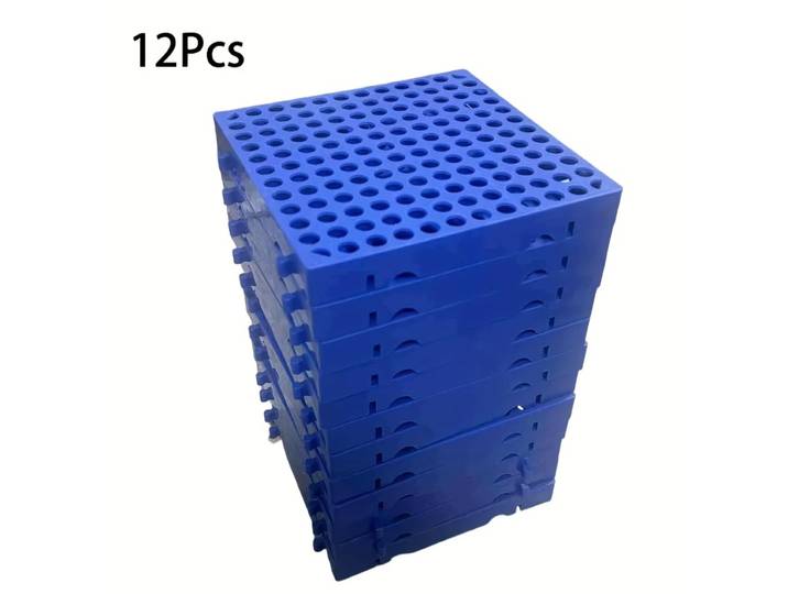 12 palettes en plastique HDPE, grilles de rangement respirantes, empilables et emboîtables pour garage, cuisine, supermarché, sous-sol