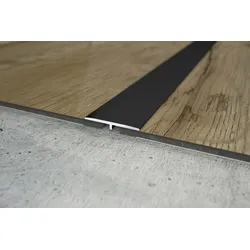 minileiste UL25X2 Übergangsprofil Schwarz für Klebevinyl 2000x3x25 mm