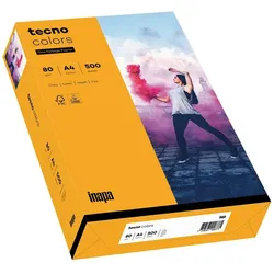 tecno Kopierpapier colors mittelorange DIN A4 80 g/qm - 500 Blatt