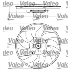 Lüfter Motorkühlung VALEO 696349 für Audi Porsche A7 Sportback A6 C7 Avant