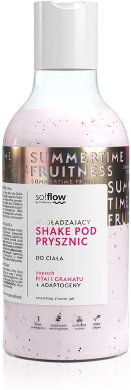 so!flow Smoothing Shower Shake shower gel for all types of skin Pithaja & Pomegranate 400 ml
