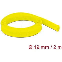 DELOCK 20745 - Geflechtschlauch dehnbar 2 m x 19 mm gelb
