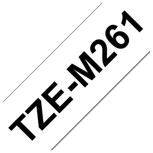 Brother TZe-M261 - Matt - selbstklebend Schriftband Bandfarbe: Weiß Schriftfarbe: Schwarz 8m