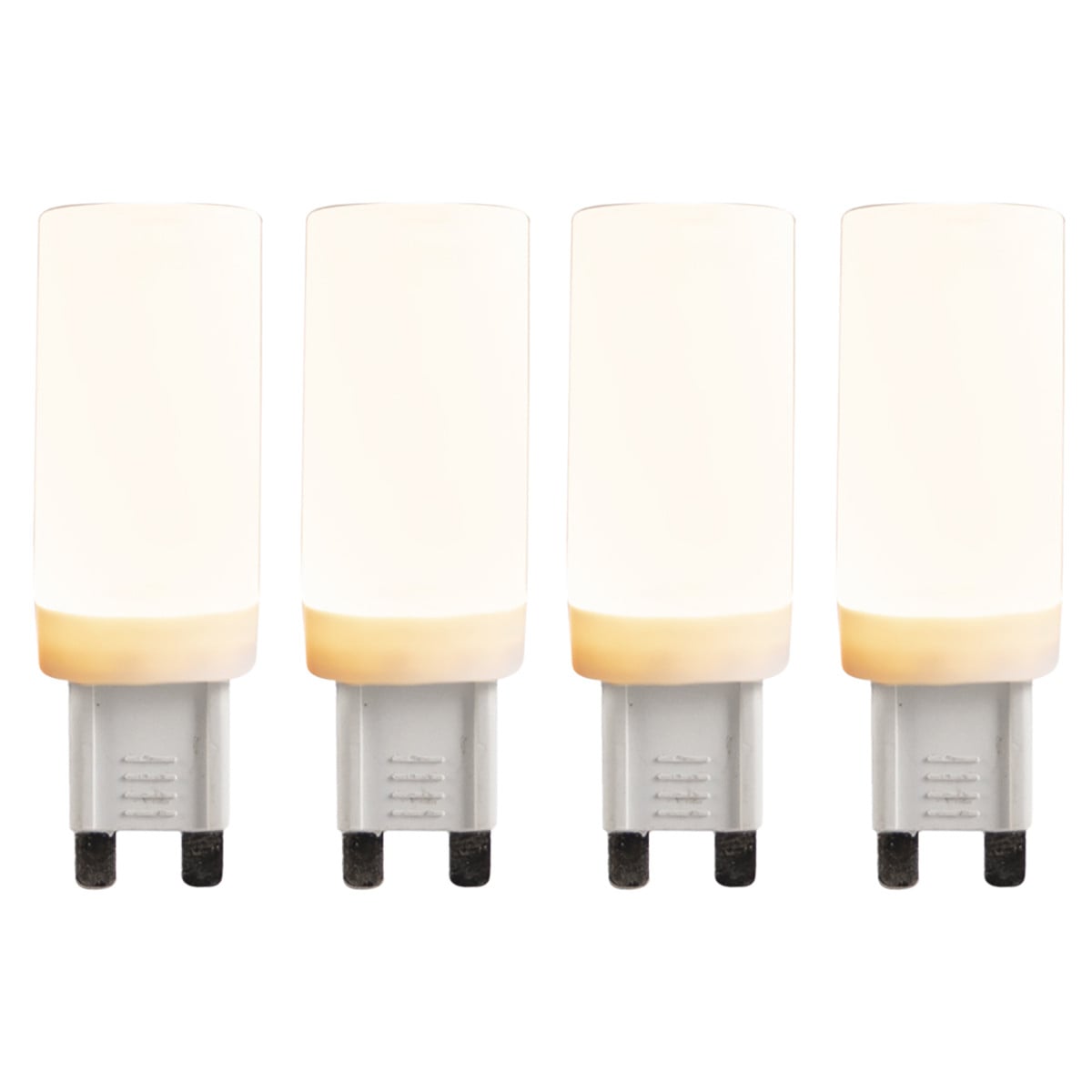 LUEDD Set van 4 G9 LED lampen 4,5W 500 lm 2700K 3-staps dimbaar