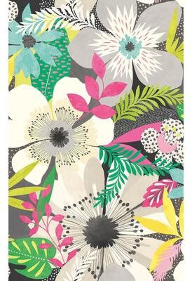 OhPopsi Janis Charcoal Floral Riot Wallpaper