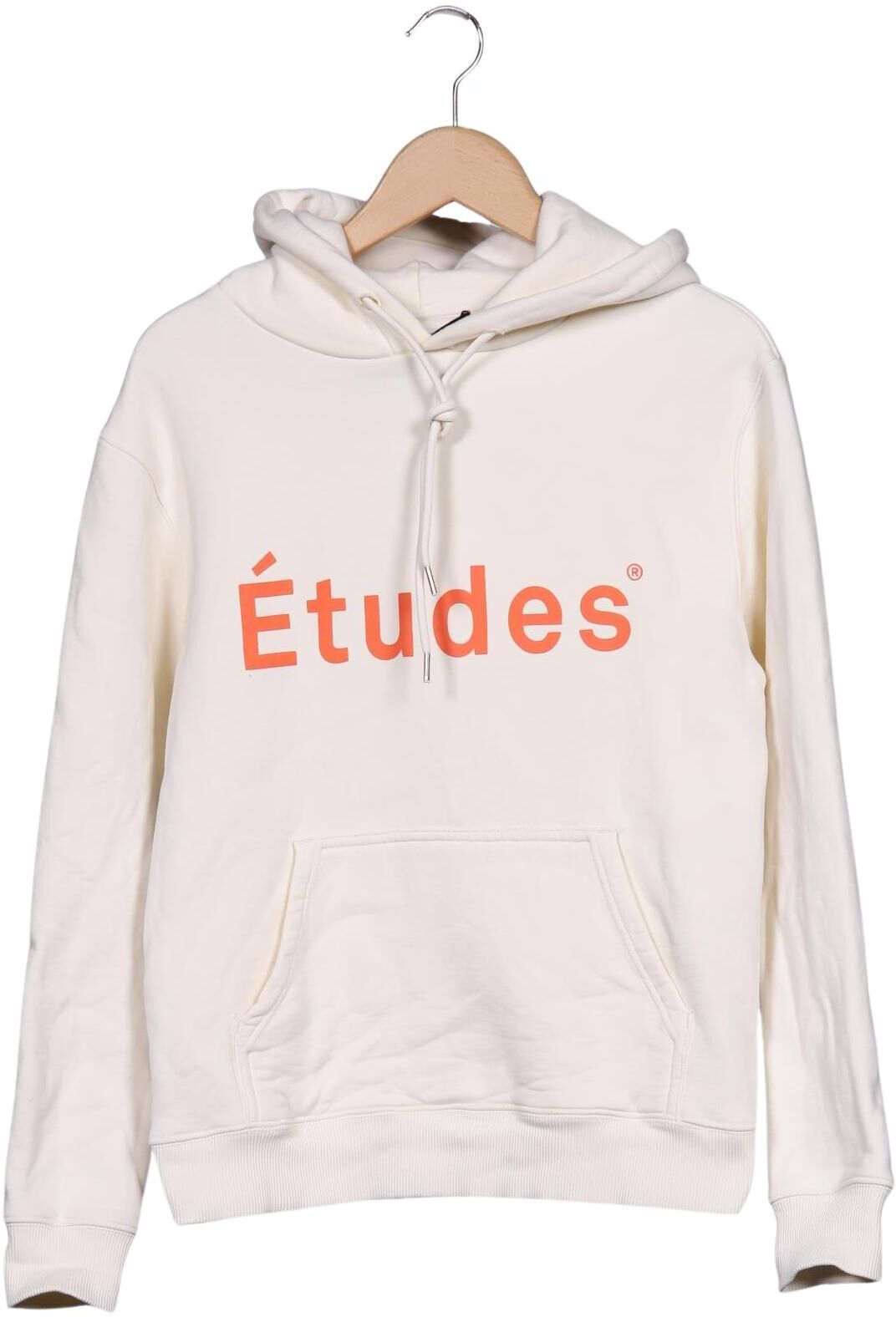 etudes studio Herren Kapuzenpullover, Cremeweiß, Gr. S, Baumwolle - Second Hand