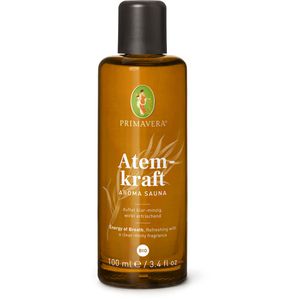 Primavera Saunaaufguss Atemkraft Aroma Sauna, Konzentrat, Eukalyptus, Pfefferminze & Ysop, mit ätherischen Ölen, 100 ml