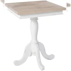 DELUKE Beistelltisch YLVA quadratisch 70x70x75cm, Holz, Natura-Weiß Kleiner Tisch Couchtisch für Wohnzimmer