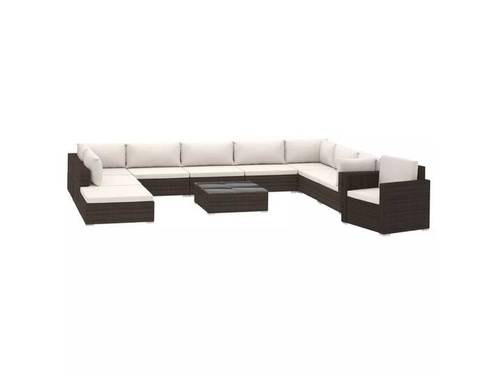 VidaXL - Garten-lounge-set poly-rattan, One Size, Braun