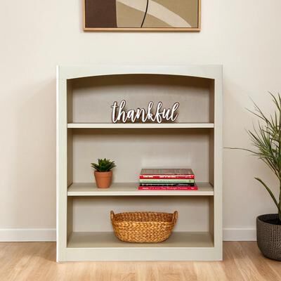 Coder Crossing Arch+Haven Unfinished Solid Pine Bookcase