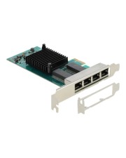 Delock PCI Express x1 Karte 4 x RJ45 Gigabit LAN i350 Netzwerkkarte PCI-Express 1.000 Mbps (88504)