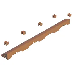 ArtPlast - Polypropylen-Fliesenabschluss 39x4,5x2,5 cm in Farbe Terrakotta - EASY-Kollektion