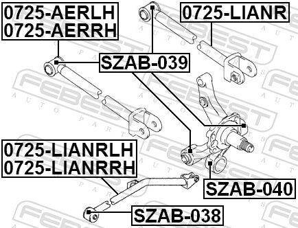 Febest Lagerung, Lenker Szab-038 Hinterachse Für Suzuki