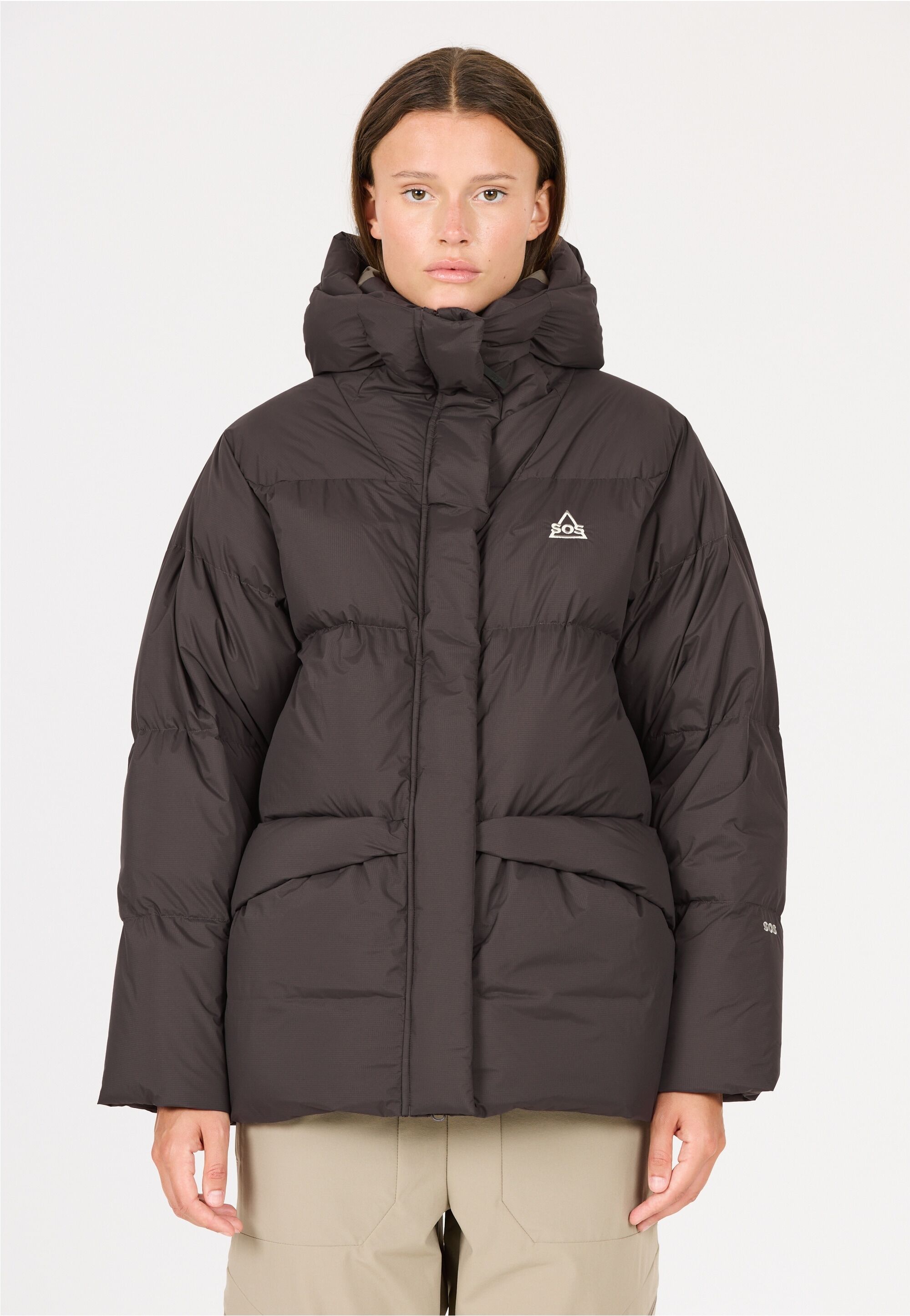 Outdoorjacke SOS "Makemake", Damen, Gr. XL, braun (weinrot), 100% Polyester, unifarben, normal, ohne Ausschnitt, Jacken Outdoorjacke, mit wärmender Füllung
