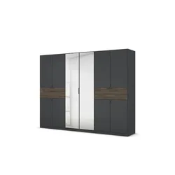 Drehtürenschrank  Thurso , schwarz , Maße (cm): B: 271 H: 210