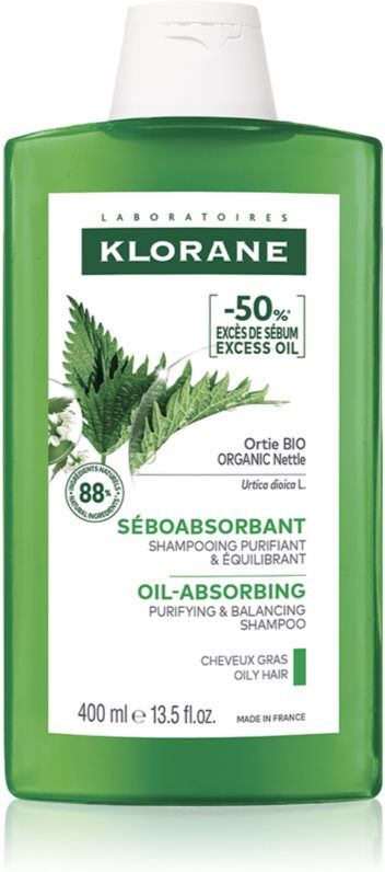 Klorane Nettle shampoing purifiant pour cheveux gras 400 ml