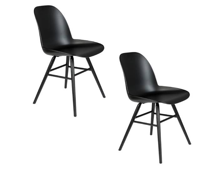 Esszimmerstuhl Albert Kuip 2er-Set – aus Polypropylen-Kunststoff in Schwarz - Schwarz - Luxusbetten24