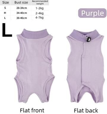 Uplift Picks Cat Recovery Suit For Post Surgery Wound Protection purple (l)