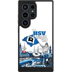 Nivocase Hülle für Samsung Galaxy S24 Ultra Handyhülle NIVOcore Case Schwarz Aufstieg Hamburger SV (Samsung Galaxy S24 Ultra), Smartphone Hülle, Schwarz
