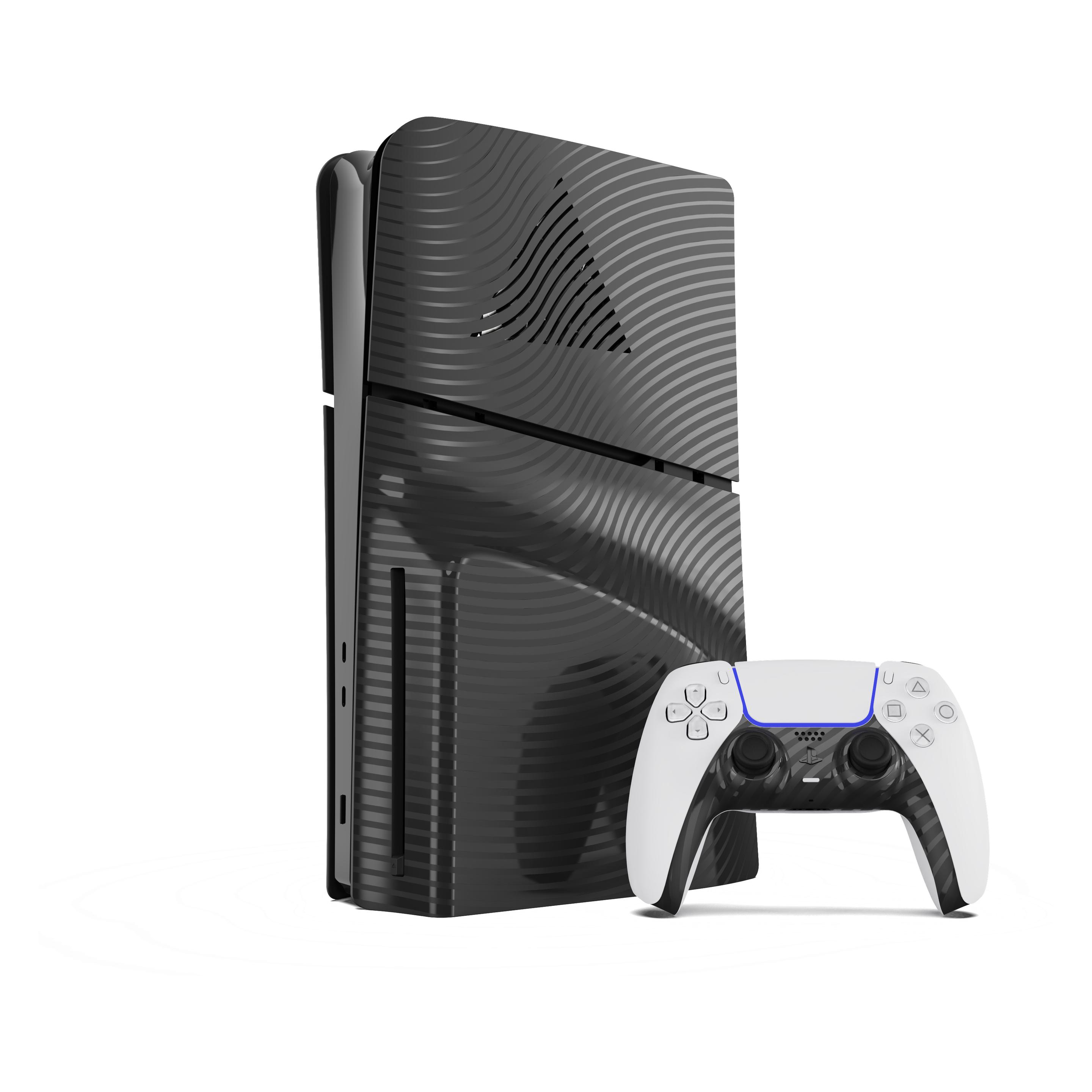 Maxx Tech PS5 Slim Face Plates - Black Wave (PS5) (PS5) (MXT-SLFPB-PS5)