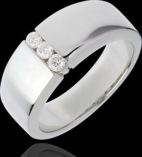Edenly Trilogie Unendlichkeit mit Spannfassung in Weissgold - 3 Diamanten