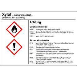 SafetyMarking 21.B1200.22 Gefahrstoffetikett G022 Xylol, Isomerengemisch Folie selbstklebend (B x H) 105 mm x 74 mm 1 St.