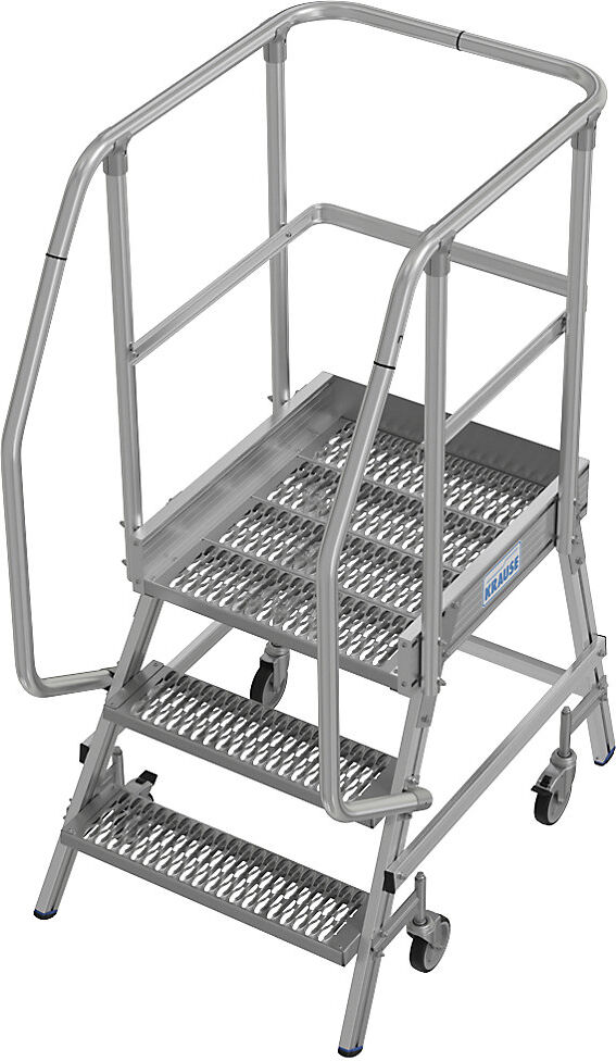 Podestleiter mit R13-Rutschhemmung, mit einseitigem Aufstieg, 3 Stufen inkl. Plattform KRAUSE