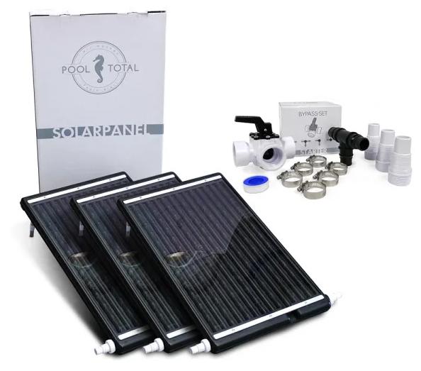 Solarkollektor Exklusiv 111,5 x 66 cm bis 30 m³ + Bypass-Set