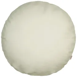 KISSENHÜLLE Rund FarbTon Chenille-Haptik sahne-weiß 60 cm Ø