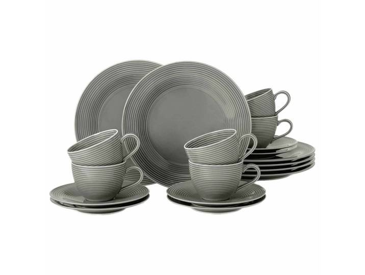 KAFFEESERVICE Beat Color Glaze Perlgrau 18-tlg.