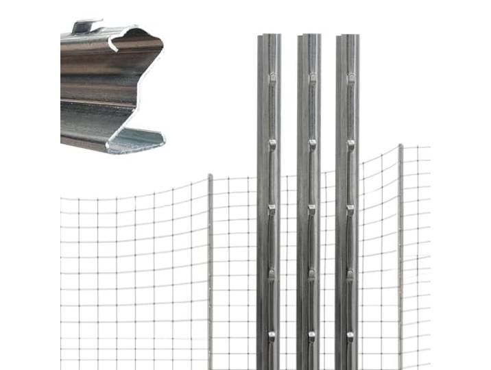 TRUTZHOLM 10x Z-Profil Zaunpfosten 230 cm feuerverzinkt Zaunpfähle 1,5 mm Stärke gestanzte Haken Forstprofil