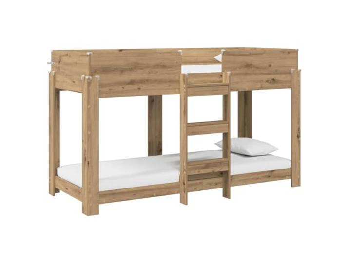 ZQQLVOO Etagenbett für Artisan-Eiche 75 x 190 cm Holzwerkstoff Zwei Schlafplätze, stabiler Rahmen, Holzwerkstoff, pflegeleicht, platzsparend, modernes Design,