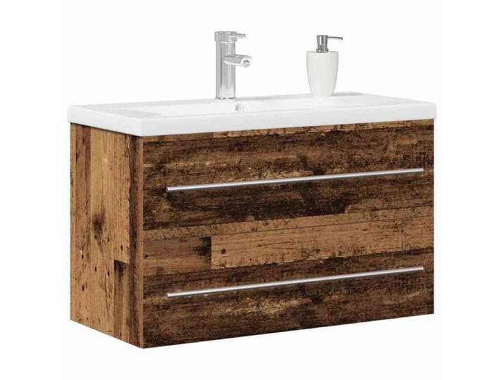 PROMOTION Meuble de Lavabo de Salle de Bain - Meuble sous vasque/ARMOIRE WC - Bois Ancien 80x38 5x48 cm 822520