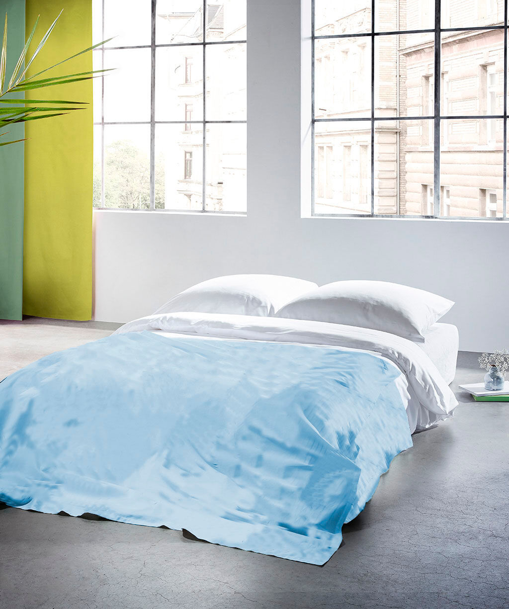 Plaid FLEURESSE "Plaid", blau (bleu), B:180cm L:270cm, Baumwolle, Leinen, Wohndecken, Plaid, Halbleinen, in Gr. 180x270 cm, Plaid