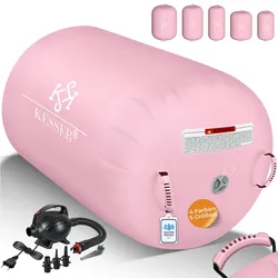 KESSER® Aufblasbare Air Roll Airtrack, Gymnastik-Rolle   inkl. Tragetasche & elektr. Luftpumpe   Barrel Gymnastik Tumbling   Yoga Gymnastik Rolle Gymnastikmatte, Fitnessrolle