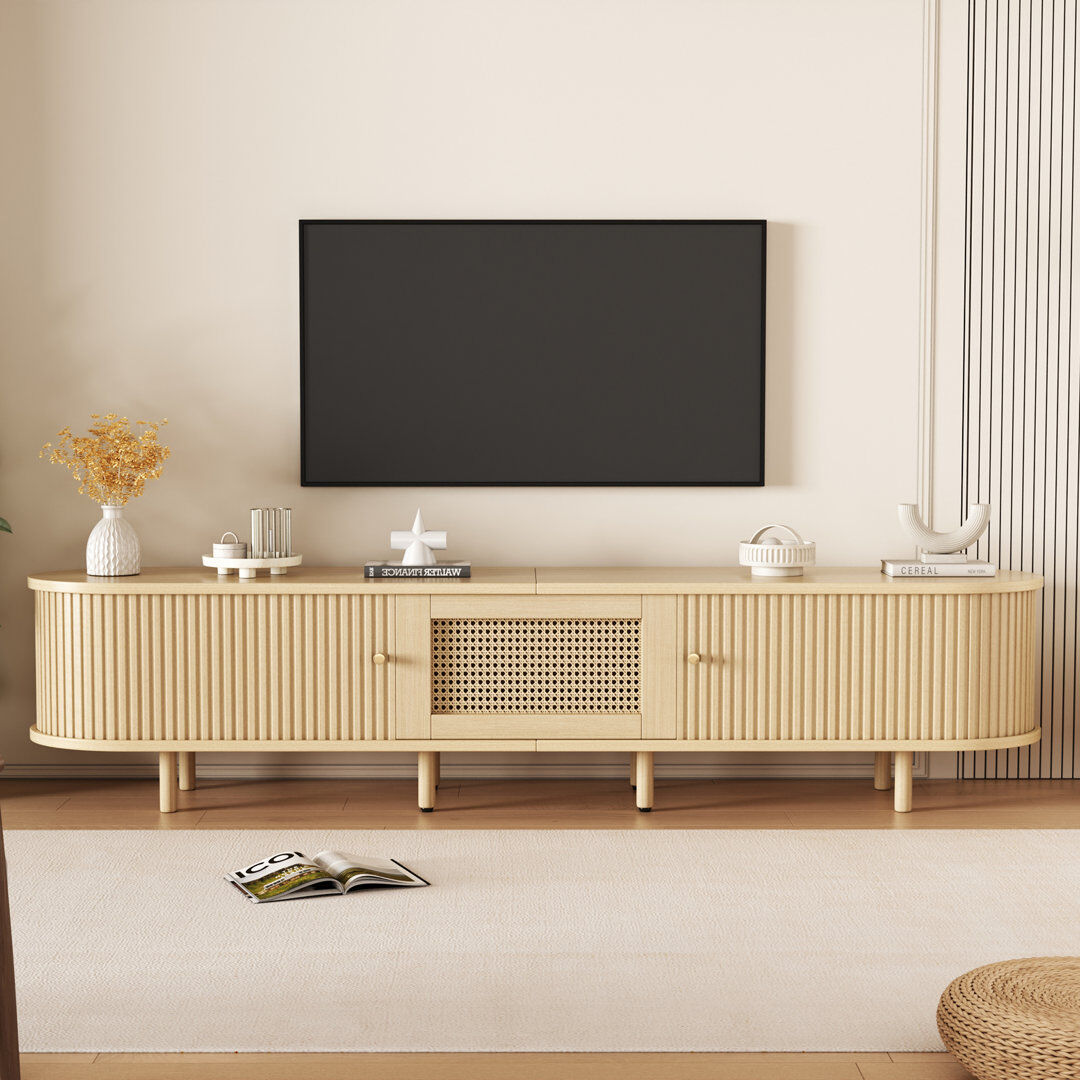 Bay Isle Home TV Stand for TVs up to 70" Natural 70"