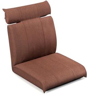 Costway Folding Floor Chair with 14-Poistion Adjustable Backrest and 5-Position Adjustable Headrest-Brown