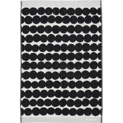 Handtuch MARIMEKKO "RÄSYMATTO", schwarz-weiß (weiß,schwarz), B:50cm L:70cm, Frottee, Obermaterial: 100% Baumwolle, Handtücher, 100% Baumwolle, weich, 50 x 70 cm