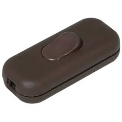 Kopp 191306002 Schnurzwischenschalter 1-polig Wippenausschalter 250V 2A braun