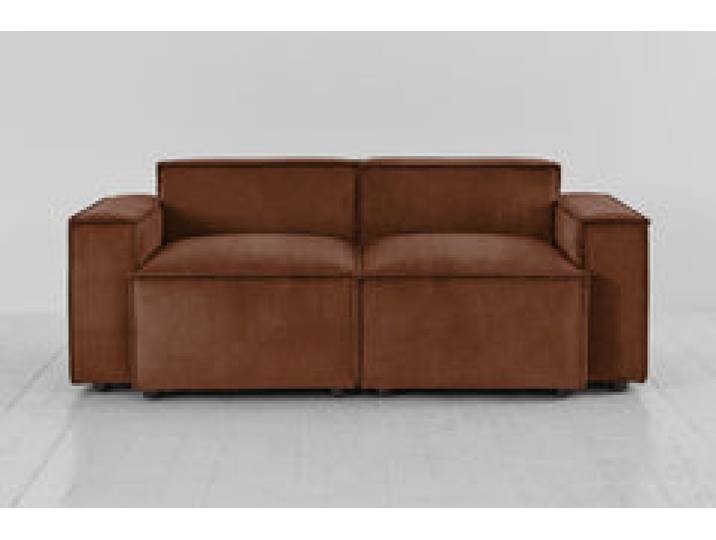 Zweisitzer-Sofa Model 03, Rostbraun