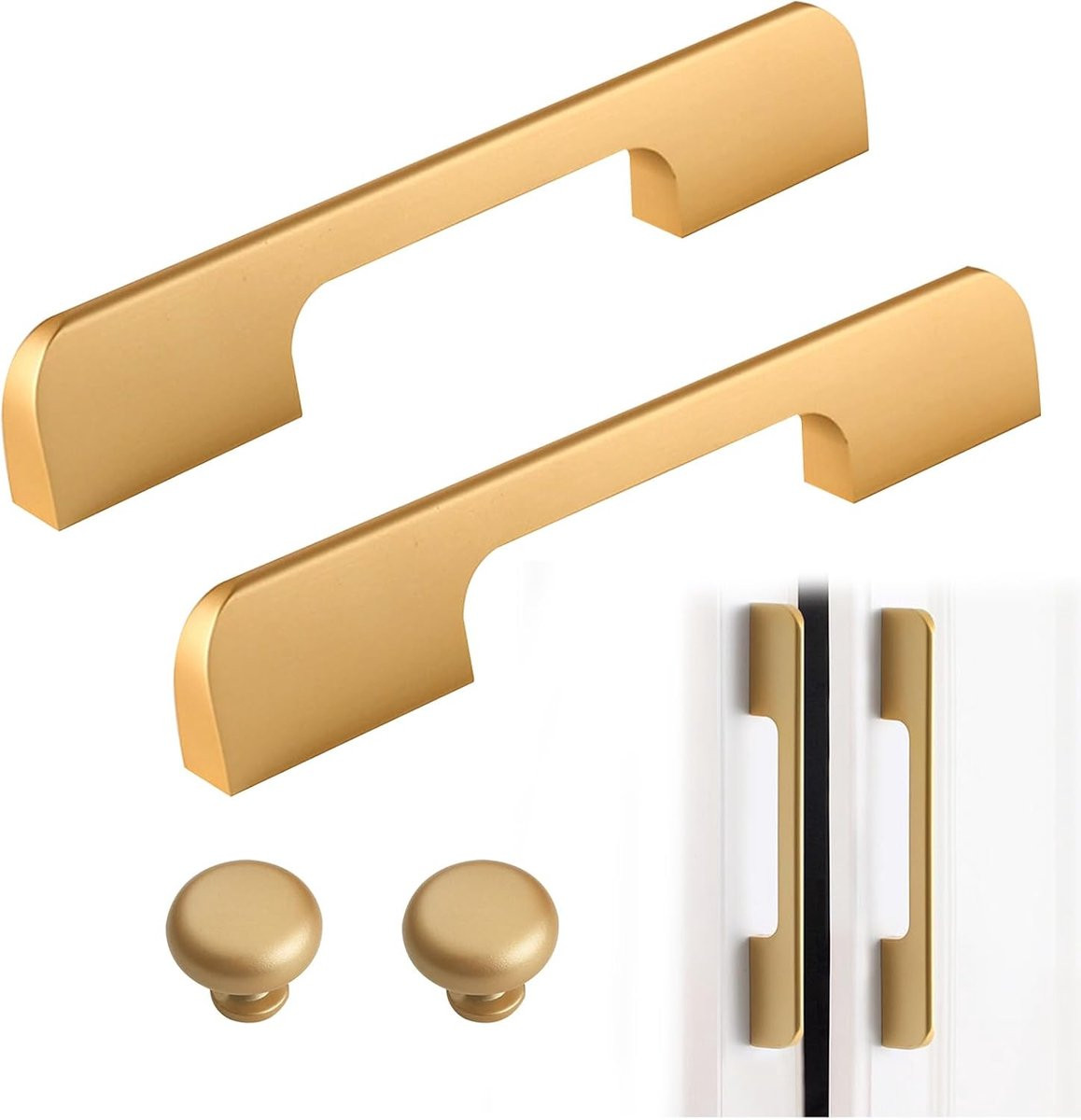 Dailygoods Kastknoppen Goud - 4 Stuks - Aluminium Legering - 145 mm