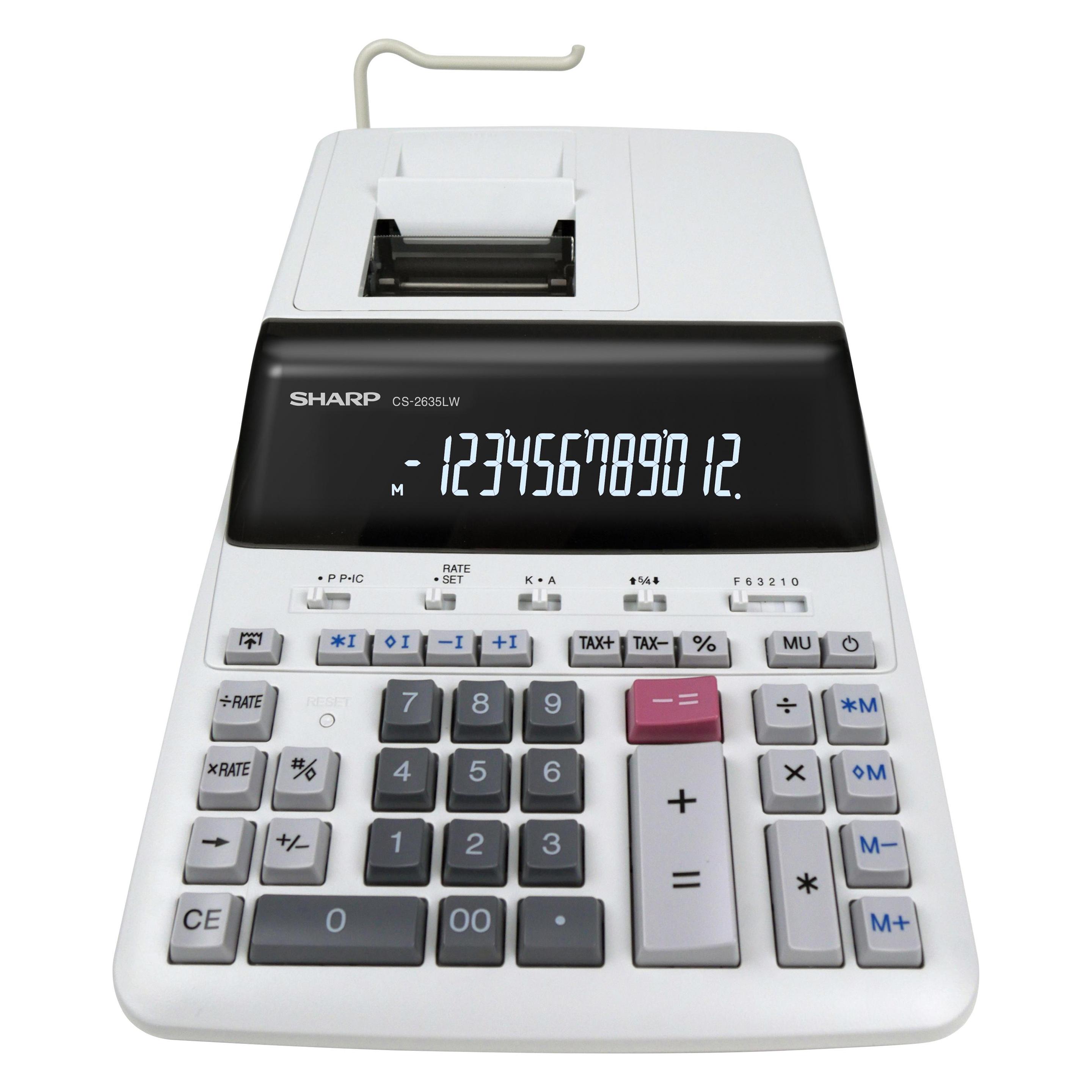 Sharp Tischrechner druckend CS-2635 LW 12 Stellen, schwarz/rot Druck (Netzbetrieb) (CS2635LW)