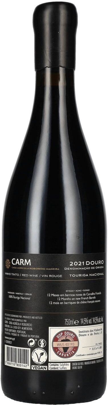 CARM Touriga Nacional Red DOP Douro 2021 14,5% Vol. 0,75l