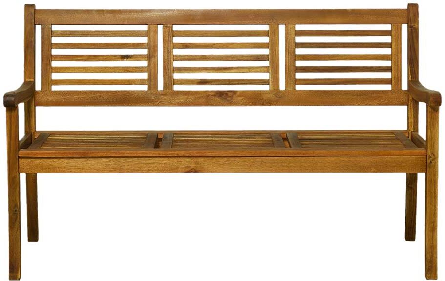 Pharao24.de Gartensitzbank aus Akazie Massivholz Armlehnen